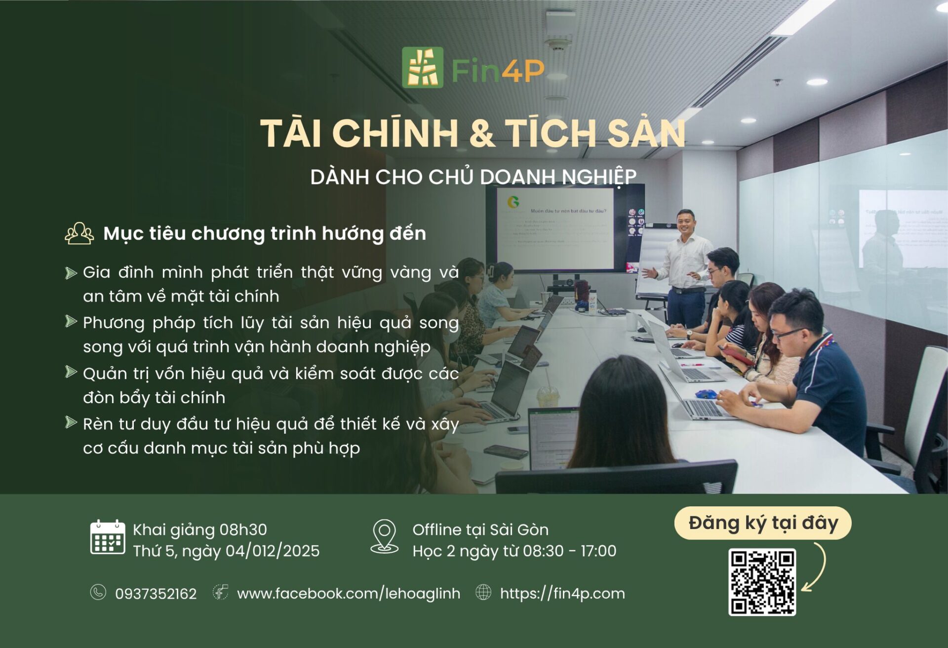 Tuyển sinh khóa học offline Tài Chính & Tích Sản dành cho chủ doanh nghiệp